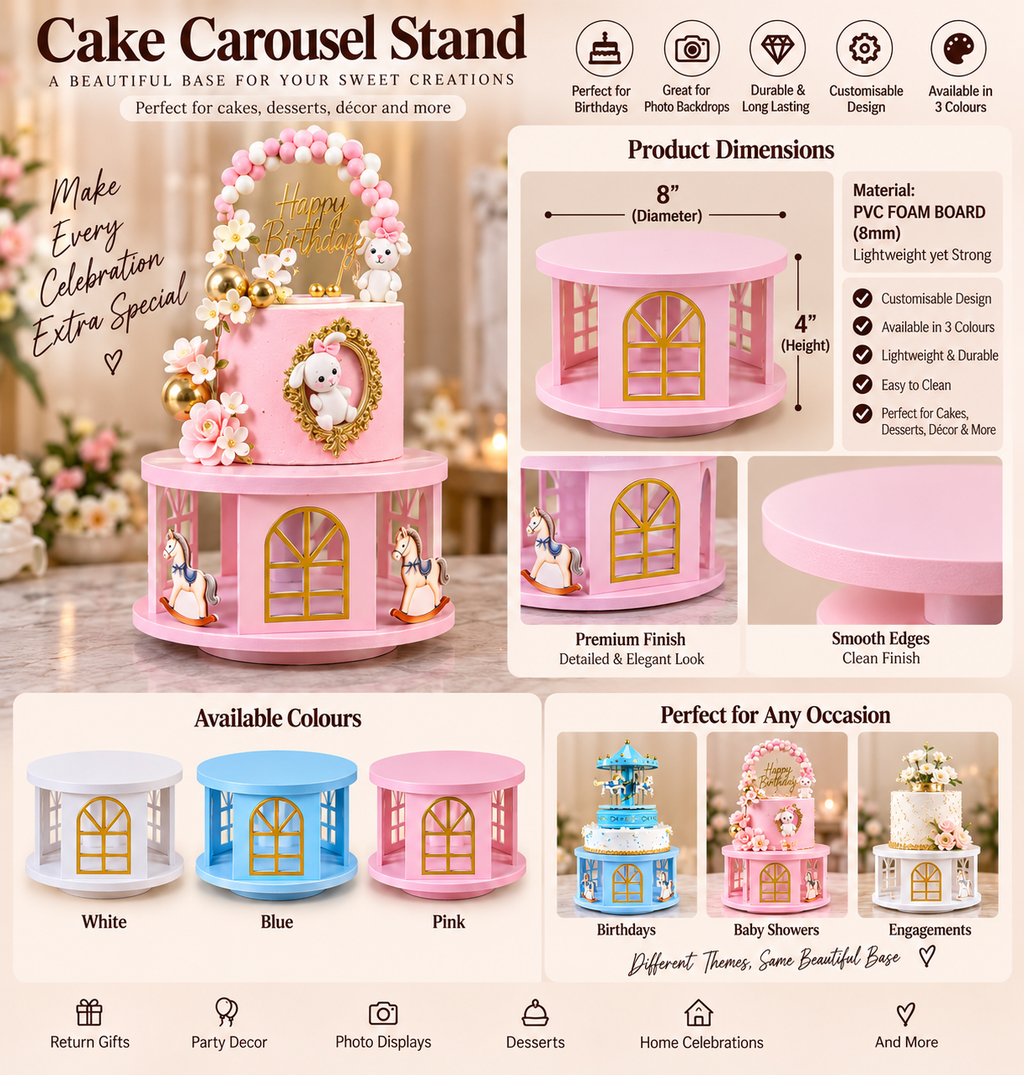 Enchanted Carousel Cake Stand