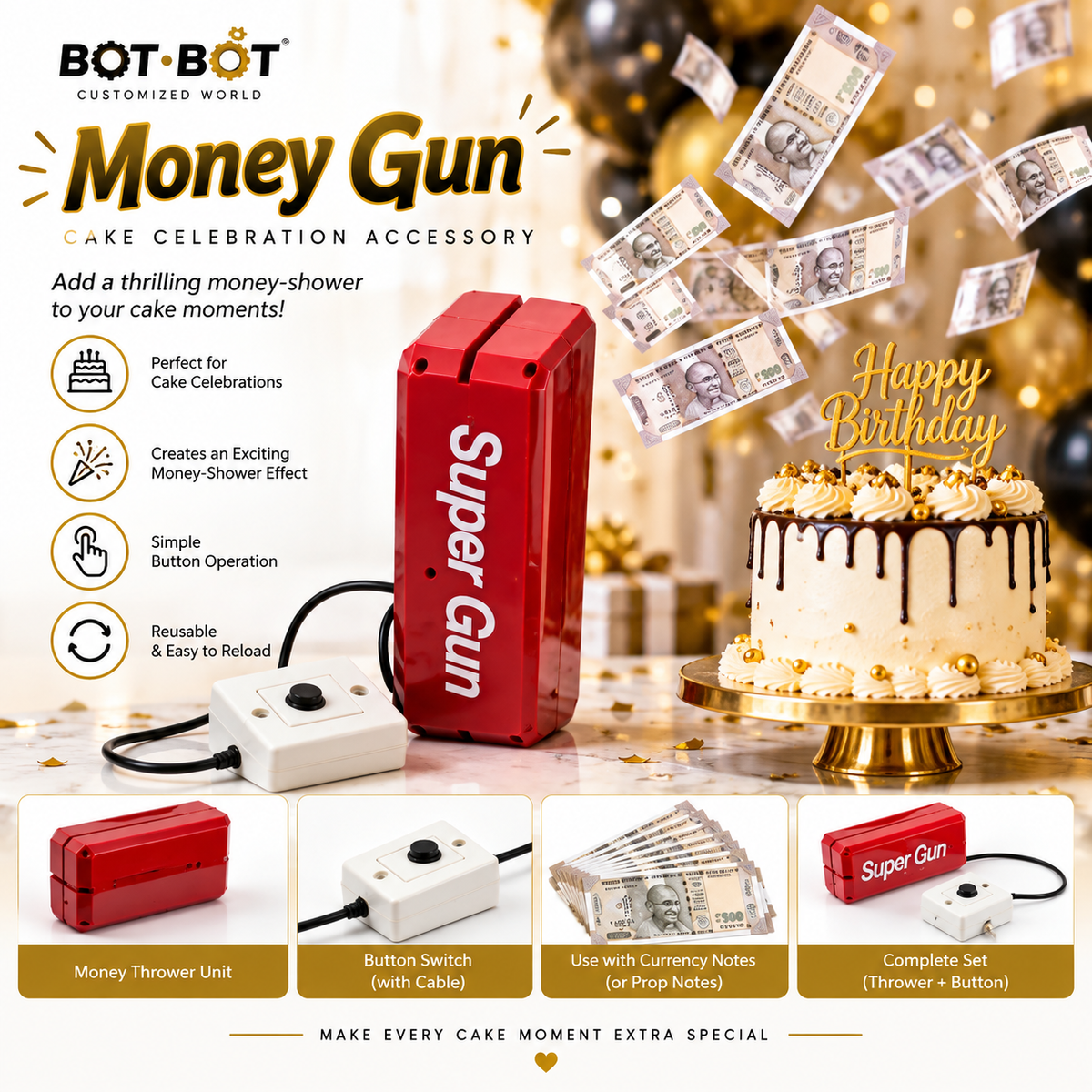 Money Gun – Cake Money Blaster